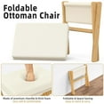 thumbnail image 6 of Bamboohomie Small Ottoman Foot Rest, Foldable Bamboo X-Leg Stool with Padded Cushion, Patio Ottoman for Living Room, Natural, 6 of 7