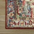 thumbnail image 4 of HOMERRY Area Rug 4' x 6' Rug Indoor Floor Cover Print Distressed Carpet Foldable Accent Rug for Bedroom Living Room, Red, 4 of 5