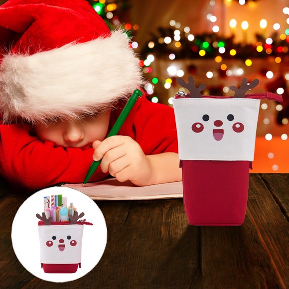 Bonita bolsa retráctil para papelería Txmfgh: almacenamiento versátil para maquillaje, lápices y más. Regalo perfecto para Navidad y San Valentín.