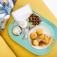 thumbnail image 2 of Mainstays Light Blue Plastic Modern Rectangular Serving Tray with Handles, 16" x 12" x 2", 1 Piece, 2 of 6