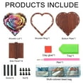 thumbnail image 3 of DIY Diamond Painting Kit Storage Box, Colourful Rose Creative Handmade Heart-Shaped Kit, Desktop Organiser, Festive Christmas Gift, 3 of 7