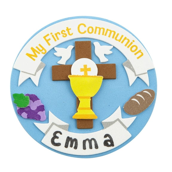 Fun Express 4" diam. Religious First Communion Magnet Craft Kit - Makes 12