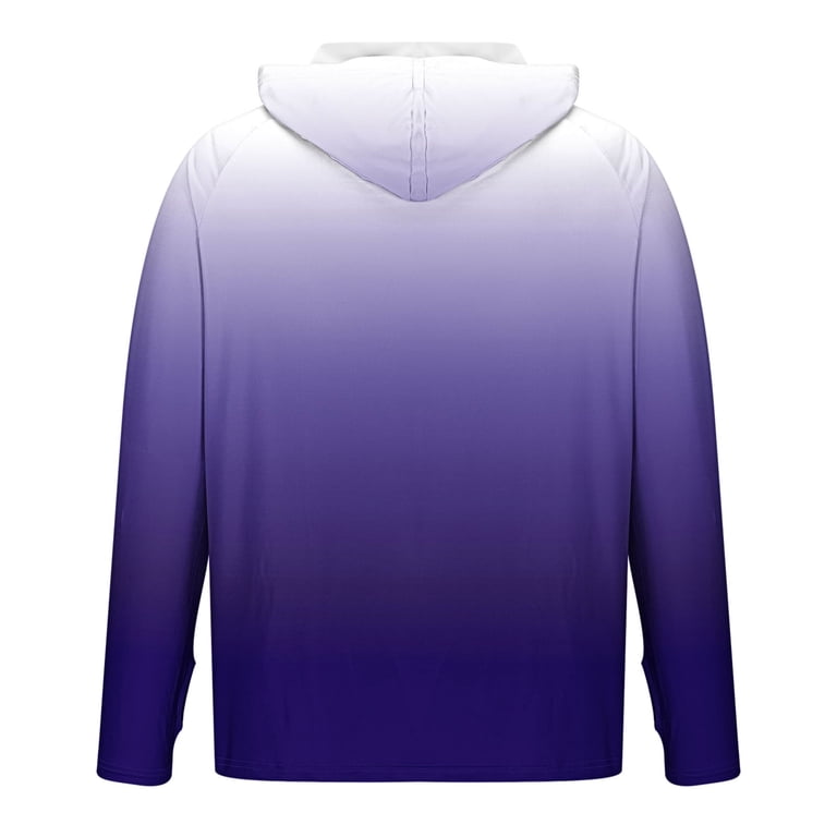 Men's UPF 50+ Sun Protection Lightweight Hoodie Performance Long