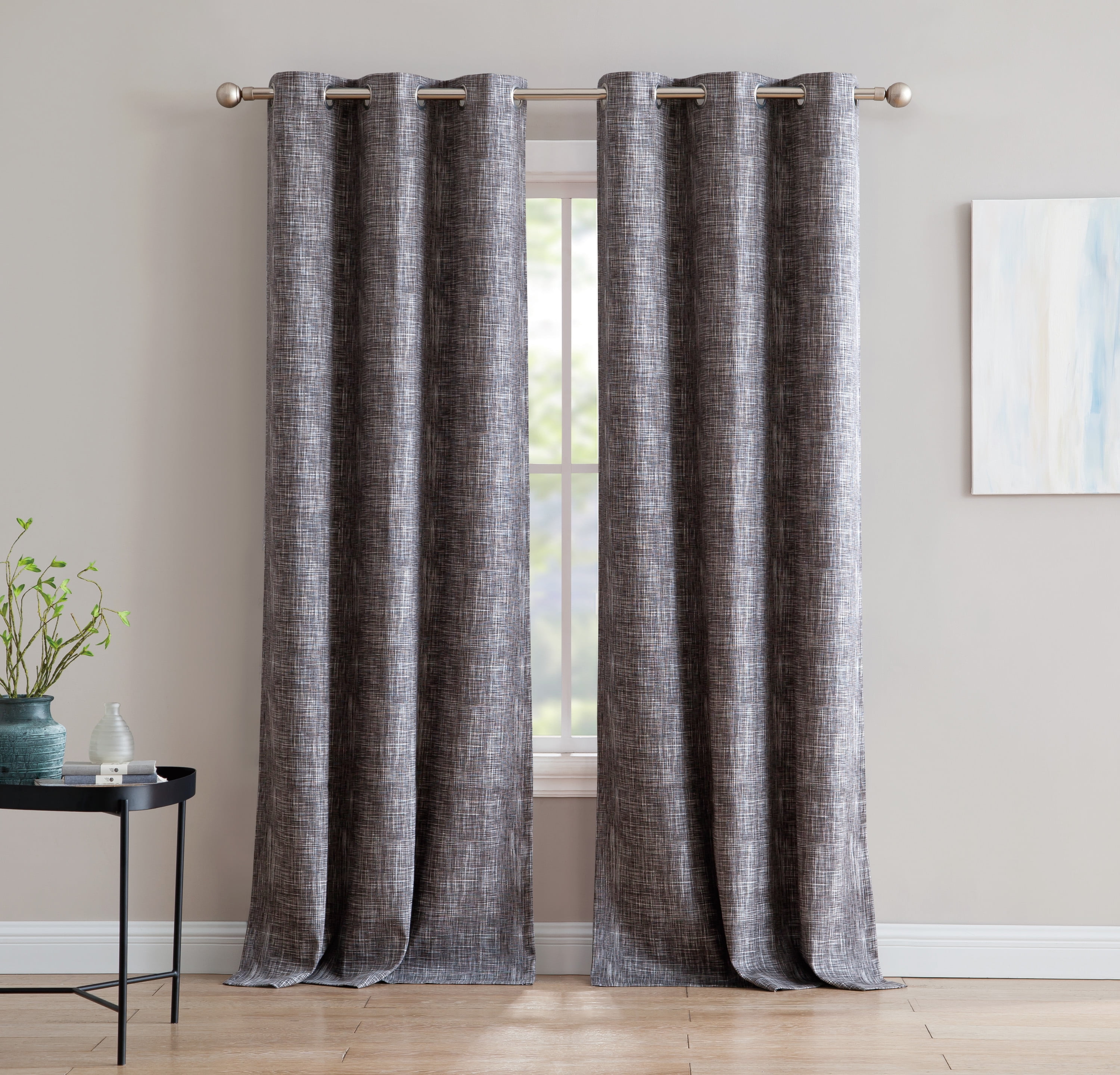 Sunset Fabric Co., Single Blackout Curtain with Grommets – Grey Linen