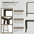 thumbnail image 6 of Harper & Bright Designs Farmhouse Extendable Round Dining Table Set for 4, 5 Pieces Kitchen Table Set with Removable Leaf and 4 Upholstered Chairs for Small Places, Beige, Espresso, 6 of 16