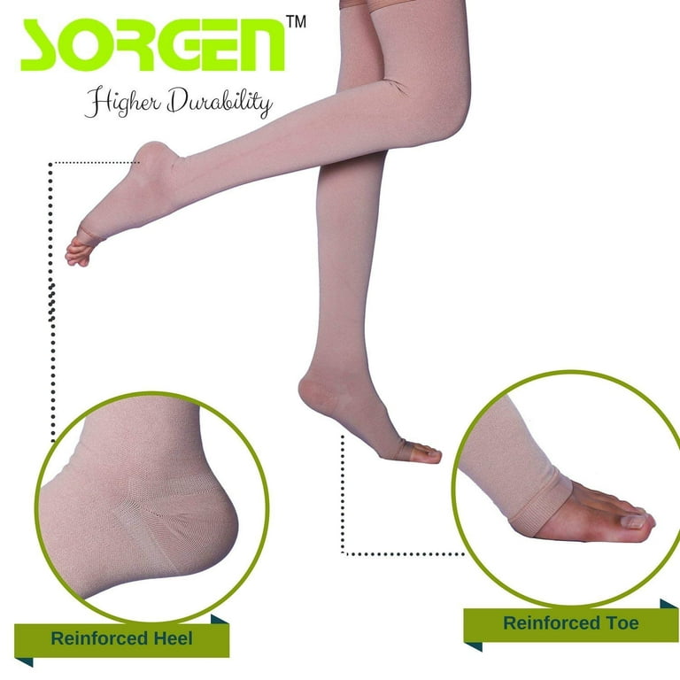 Sorgen Royale (Microfiber) Extra Soft Superior Fabric Medical Compression  Stockings for Varicose Veins Class 2 Thigh Length in Eco-Friendly Zip  Pouch.
