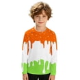 thumbnail image 5 of TGPMGRZ Ice Cream Swim Shirts for Boys Long Sleeve Rash Guard UPF 50+ Swimwear Tops Summer Beach Orange 9-10 Years, 5 of 5