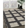 thumbnail image 3 of Ahgly Company Machine Washable Indoor Square Transitional Black Area Rugs, 7' Square, 3 of 7