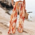 thumbnail image 2 of Lroveb Wide Leg Linen Pants for Women Boho Palazzo Cotton Casual Loose Comfy Work With Long Flowy Summer Pants, 2 of 5