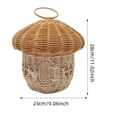 thumbnail image 3 of XINGXIANG Mushroom Basket with Lid,Easter Basket for Kids, Mushroom Storage Basket,Handmade Rattan Basket,Portable Picnic Basket,Woven Shelf Organizer for Doll House,Home Decoration(Round), 3 of 6