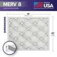 thumbnail image 5 of BNX TruFilter 20x25x1 Air Filter MERV 8 (6-Pack) - MADE IN USA – Dust & Pet Defense Electrostatic Pleated Air Conditioner HVAC AC Furnace Filters for Dust, Pet, Mold, Pollen MPR 600 – 700 & FPR 5, 5 of 5