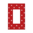 thumbnail image 1 of DouZhe 1-Gang Decorator/Rocker Wallplate, Patriot Red Stars Flag Decorative Wall Plates, 1 of 7