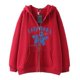 thumbnail image 2 of Dark hip-hop gótico Harajuku Y2k estrella impresa cremallera Sudadera con capucha hombres y mujeres Harajuku chaqueta sudadera, 2 of 5