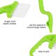 thumbnail image 3 of Xiao Hua 2 cepillos manuales para limpiar ranuras de puertas y ventanas, para cocina (verdes), 3 of 4
