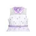 thumbnail image 4 of Girls Dress Purple Lace Dot Collar Belt Birthday Party 6 Years, 4 of 6
