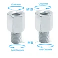 thumbnail image 1 of 2pcs Scooter Motorcycle Rear Mirror Adapters M10 10MM M8 8MM 6MM Clockwise Anti-clockwise Right Left hand thread Changing Screw, 1 of 7