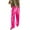 Hot Pink, variant on Travel Outfits Women Airport Women's Casual Pants High Waist Relaxed Fit Trousers Comfortable Loose Straight Leg Wide Leg Pants Ideal For All Seasons Track Zipper Womens Linen Tall Casual White S