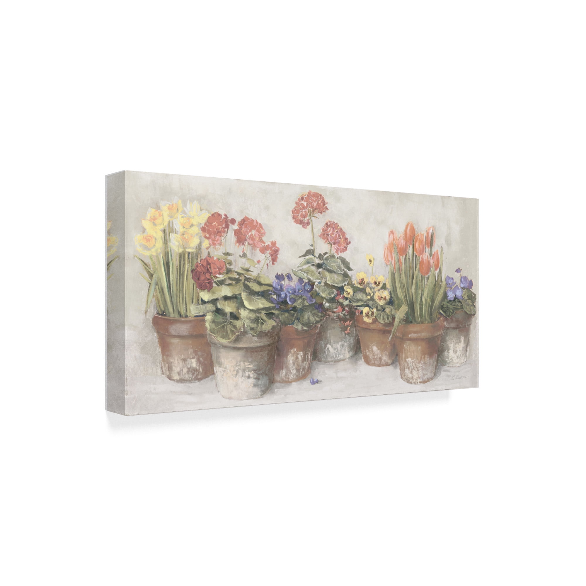 Carol Rowan 'Spring In The Greenhouse Neutral' Canvas Art