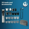 thumbnail image 6 of Philips Norelco Multi Groomer 23 Piece Men's Complete Grooming Kit - MG9520/50, 6 of 21