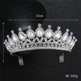 thumbnail image 6 of Bridal Crystal Tiara Princess Crown Chromatic Rhinestone Wedding Headpiece Prom Party Bridesmaid Hair Accessories for Women and Girls, 6 of 14