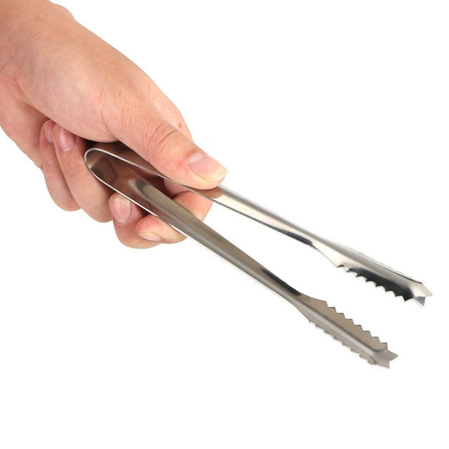 Pinza para Hielo de Acero inoxidable, Apto para Azúcar, Pasteles, Galletas, Hielo, Carne a la Parrilla, Pinza para Hielo para Cafetería, Bares, Panaderías, Cocina