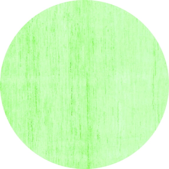 Ahgly Company Indoor Round Solid Green Modern Area Rugs, 8' Round
