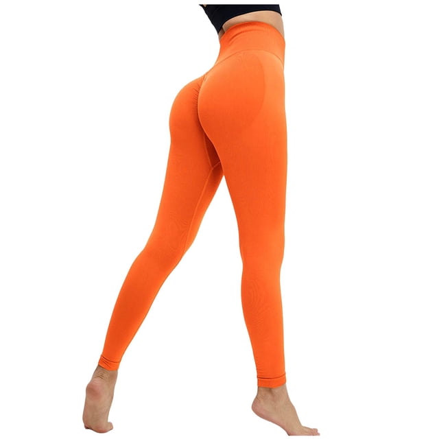 Leggings de yoga de cintura alta para mujer - Levantan las caderas, pantalones deportivos sin costuras - Bolsillos ocultos, nailon elástico y spandex - Diseño de trasero abombado para hacer ejercic