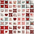 thumbnail image 2 of Set of 4 Valentine's Day Throw Pillow Cases Decorative Cushion Covers for Sofa Couch Bedroom,18*18inch, 2 of 6