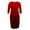 Red, variant on ameIAEA Side Ruched Maternity Dress 3/4 Sleeve Crewneck Pregnancy Dress Baby Shower Daily Wear