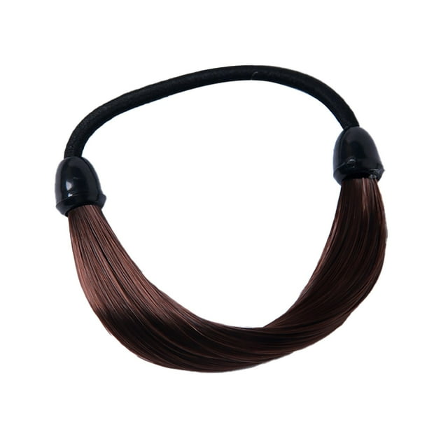 Porte-Queue de Cheval Réaliste, Accessoire pour Cheveux, Perruque Synthétique Élastique en Caoutchouc, Corde Tissée
