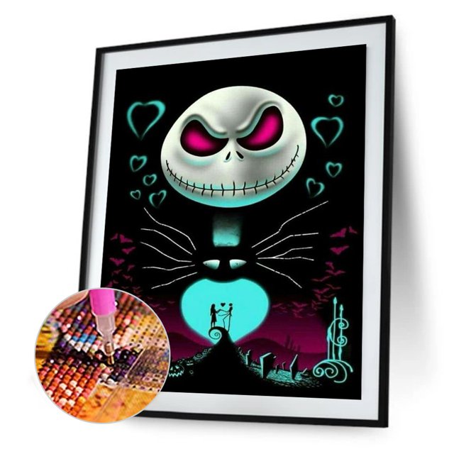 Cuadros Decorativos 5D bricolaje completo taladro diamante pintura Halloween calavera punto de cruz bordado Tmvgtek embutido en tela