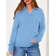 thumbnail image 5 of Suéter PRETTYGARDEN Cuello en V con Media Cierre Celeste XL, 5 of 8