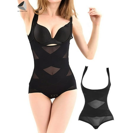 

Sixtyshades Womens Full Body Shaperwear Seamless Tummy Control Butt Lifting Girdle Shaper Waist Trainer Plus Size Bodysuit (4XL Black）