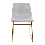 Flash Furniture 18 Table Height Timeless Mid-Back Sled Base Dining Chairs, Set of 2, Gray/Gold