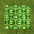 thumbnail image 1 of Ahgly Company Indoor Square Abstract Green Modern Area Rugs, 3' Square, 1 of 4