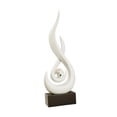 thumbnail image 4 of Estatua de fuego abstracta, diseño creativo, mano de obra fina, colecciones, adorno de escritorio Blanco, 4 of 9
