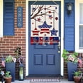 thumbnail image 4 of Welcome 4th of July House Flag 28x40 Inch Double Sided for Outside, Small Burlap Memorial Day Patriotic Red Blue Star Stripes American Flag Holiday Yard Flag Outdoor Decoration, 4 of 6