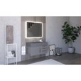 thumbnail image 5 of Castello USA Nile 36" Gray Wood Floating Vanity with Gray Top and Gold Trim, 5 of 8