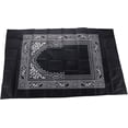 thumbnail image 3 of Prayer Rug Polyester Portable Braided Mats Simply Print with Compass In Pouch Travel Home New Style Mat Blanket 100x60cm, 3 of 7