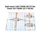 thumbnail image 3 of Yhmxh Decoración del baño Juego de toallas de lino suave de 3 piezas: 1 toalla de baño, 1 toalla de manos y 1 toallita. Toallas de baño para adultos, muy absorbentes., 3 of 5