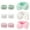 White,Pink,Green, variant on 9 Pcs Spa Headband Wrist Washband Set, Face Wash Headband Facial Makeup Headband Bow Hair Band, Soft Coral Fleece Elastic Head Wraps Absorbent Wristbands for Women Girls