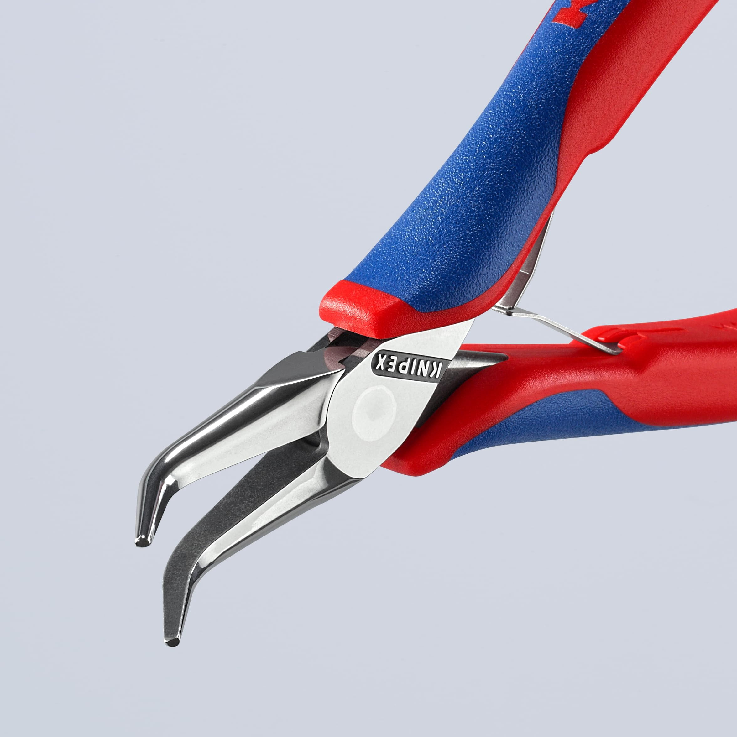 KNIPEX Tools - Electronics Pliers, Half Round Tips, 45 Degree Angled, Multi-Component (3582145), 5.75 102