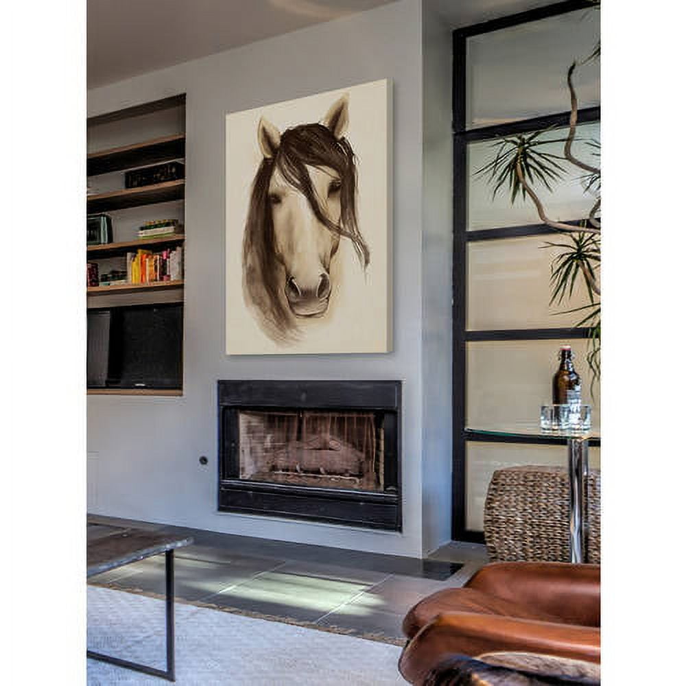 Marmont Hill "Horse Bangs" Painting Print on Wrapped Canvas