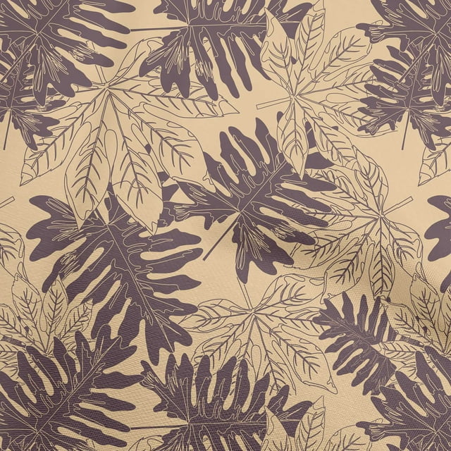 oneOone Rayon Dark Beige Fabric Tropical Sewing Craft Projects Fabric Prints By Yard 56 Inch Wide