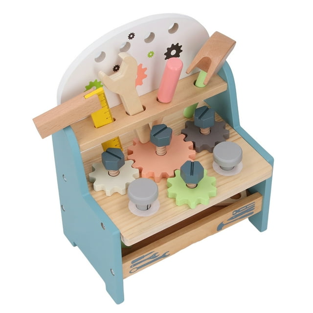 Wooden Tool Bench, Wooden Construction Bench Toy Innovative Simulation for Children