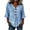 Sky Blue, variant on Women's Fashion Print Blouse V Neck 3/4 Sleeve Elegant Casual Loose Fit Summer Basic Tops By Yigetop Pink L