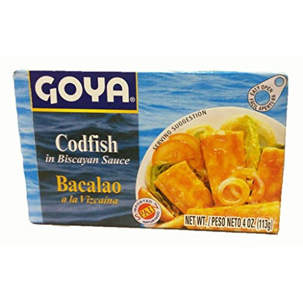 Goya Cod Fish In Biscayan Sauce, Bacalao Vizcaina 4 oz 3 Pack Walmart