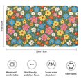thumbnail image 3 of Pioneer Flower Floral Print Pattern Bathroom Rugs Mat, Non Slip Microfiber Bathroom Rug with Rubber Backing, Soft Mats for Bathroom Floor Tub Shower, 17"x30", 3 of 5