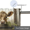 thumbnail image 5 of Cow Printed Window Curtains Valances for Kitchen Western Farm Animal Cattles Rustic Wooden Barn Rod Pocket Valances for Bedroom Living Room Dining Room 54 by 18 in, 1 Panel, 5 of 6