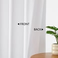 thumbnail image 5 of MKHILL Aether 2 Pieces Pure White Curtains 90 Inch Long for Standard Windows, Thermal Insulated Room Darkening Drapes for Bedroom, Each 50"W x 90"L, Pure White, 5 of 11